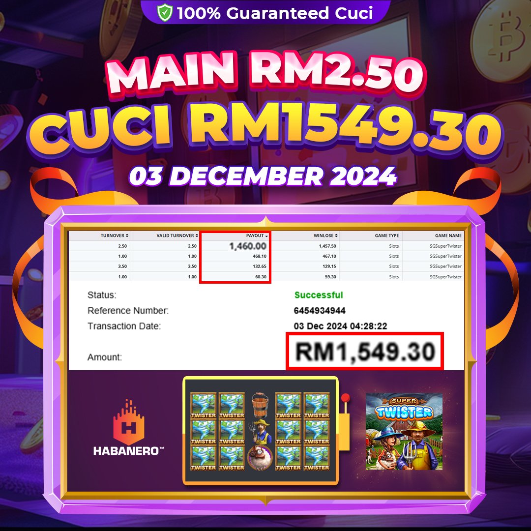 EpicWin x Habanero: Super Twister Win RM1549.30